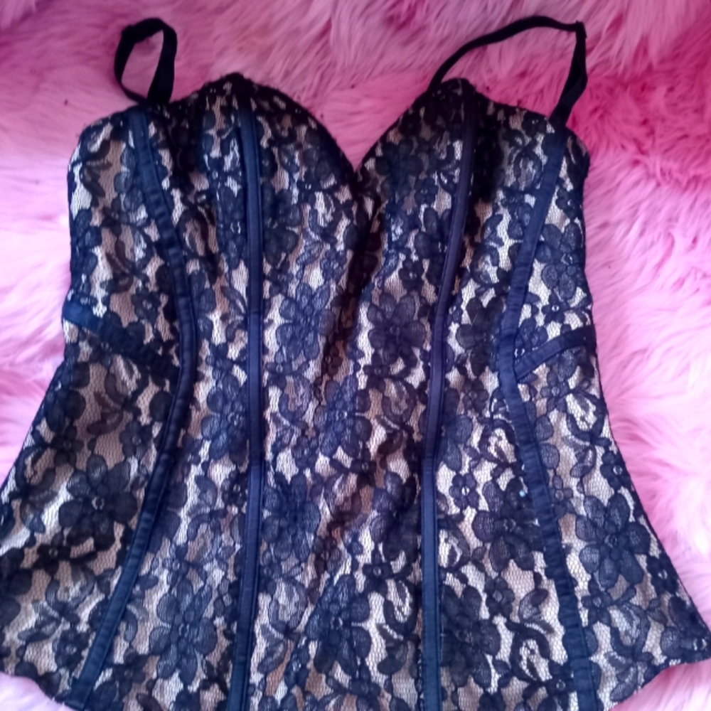 Guess lace black bustier - Medium